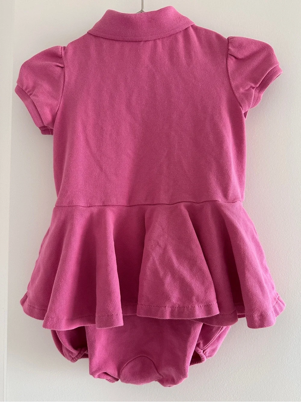 Ralph Lauren Baby Girl Pink Polo Dress Romper